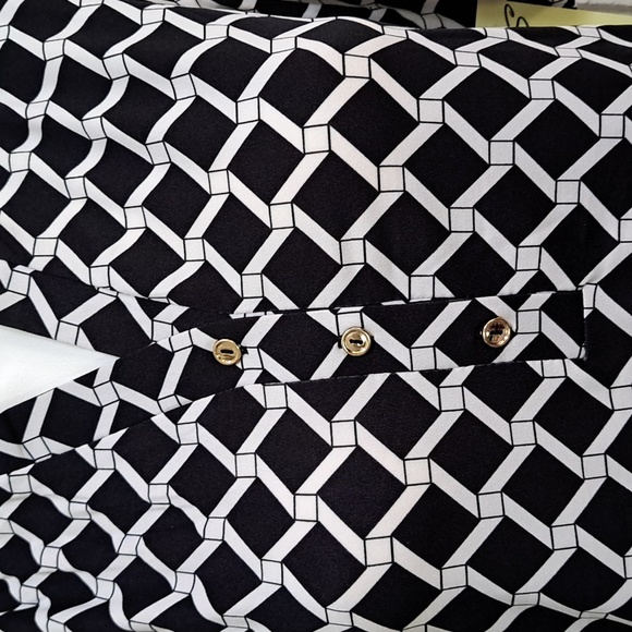 Per Seption Concept Black/White  Business Casual Blouse. Size Small NWT - Picture 3 of 9